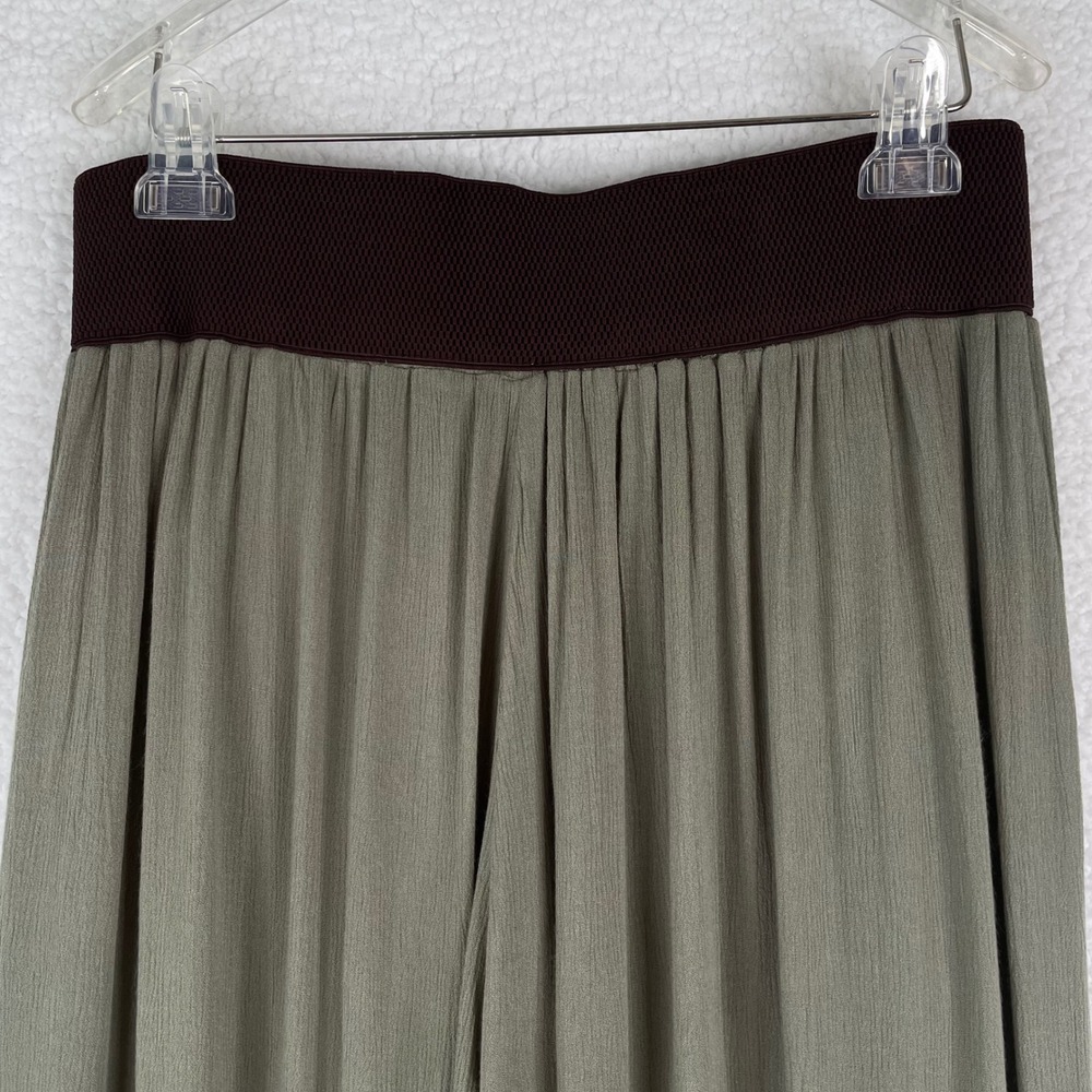 Altard State Womens L Sage Green Wide Leg Palazzo Pants Corset Waist Lace 17G361 - Picture 6 of 13